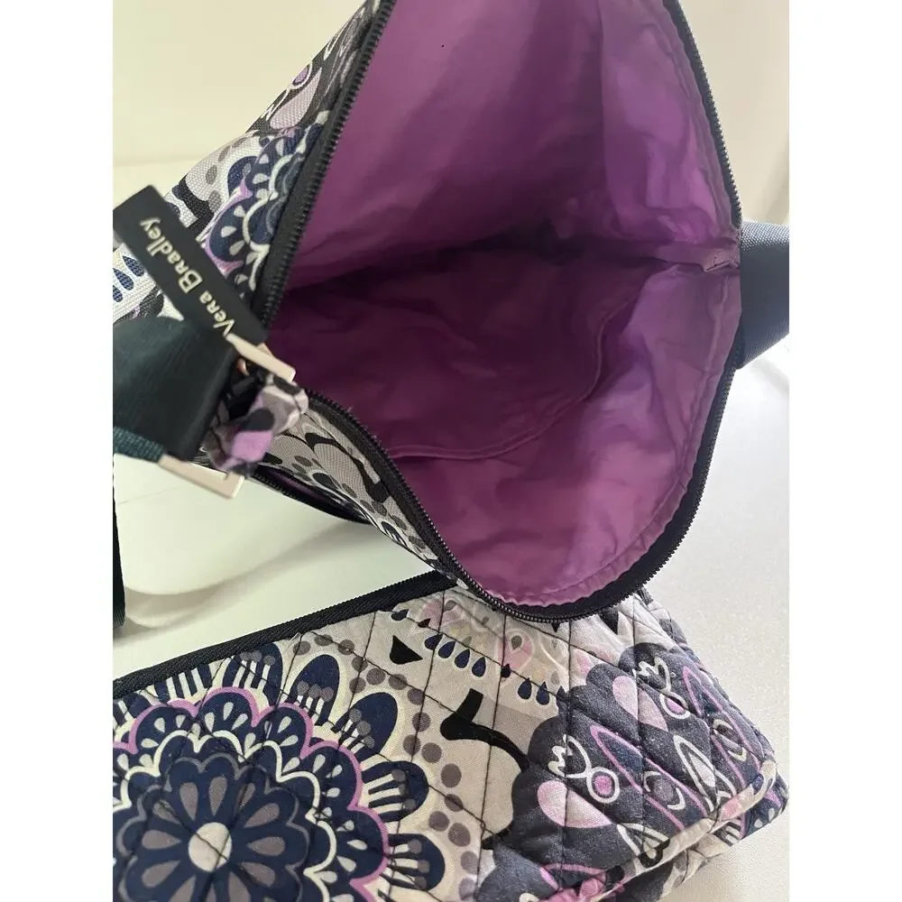 Vera Bradley Mimosa Medallion Hipster Crossbody Bag W Matching Trifold Wallet